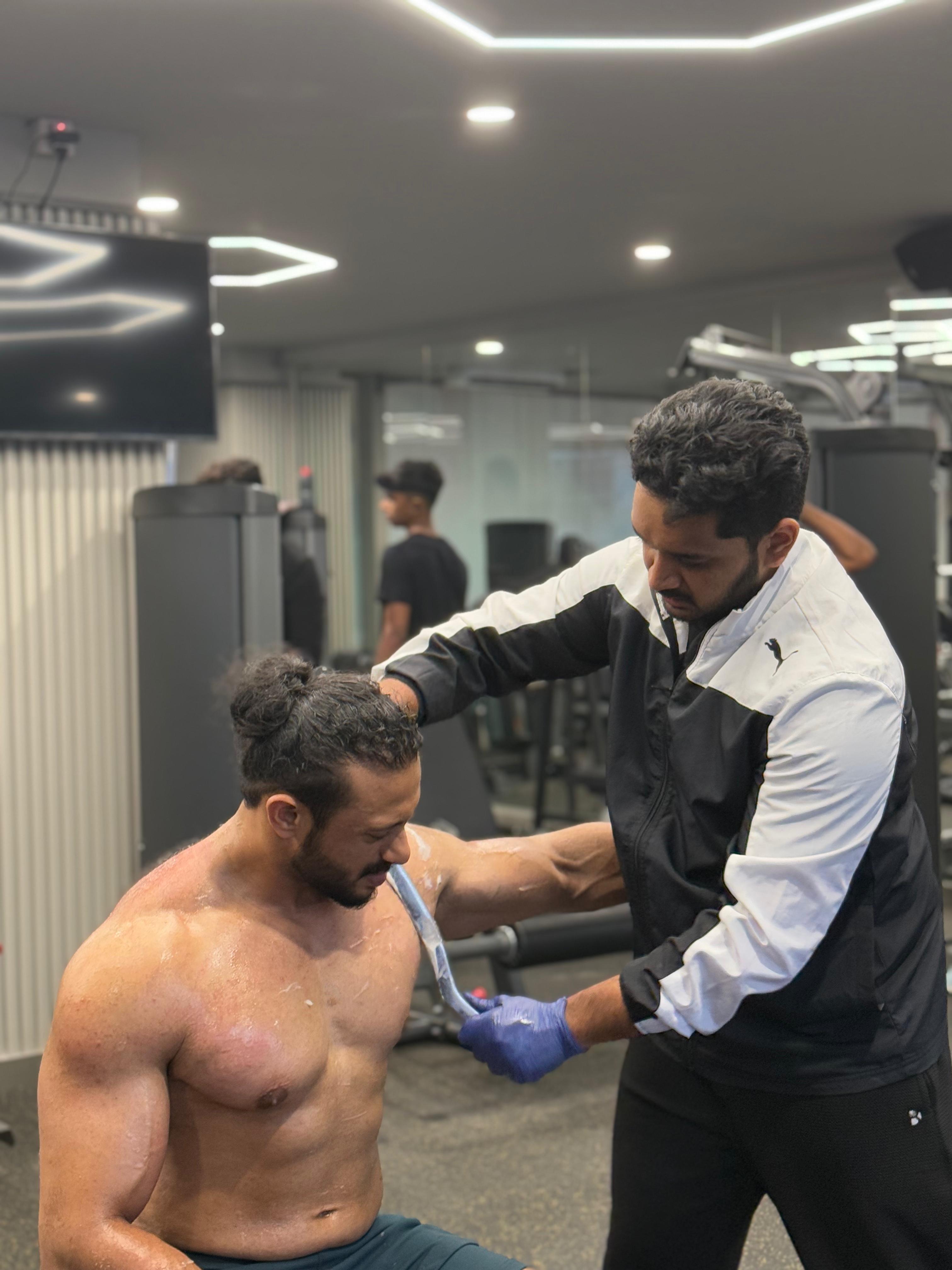 Physical therapy session