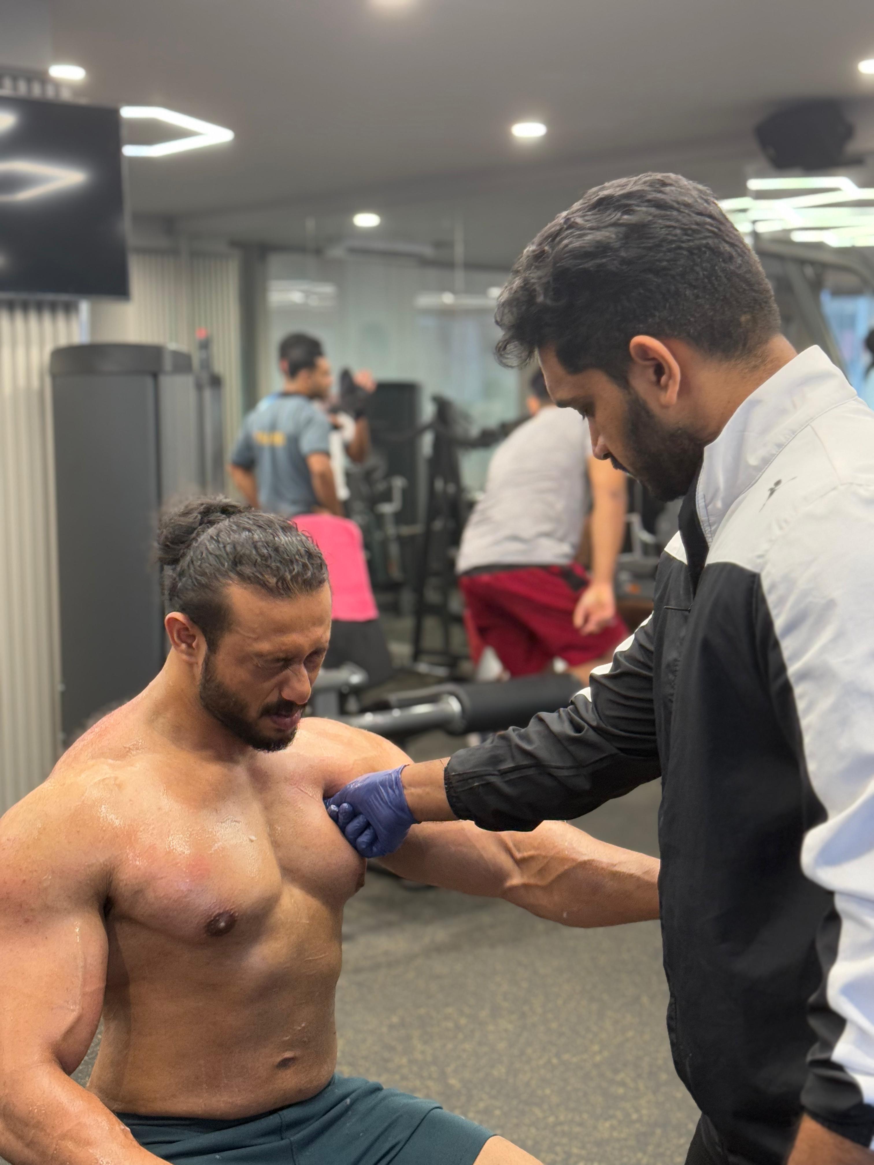 Physical therapy session
